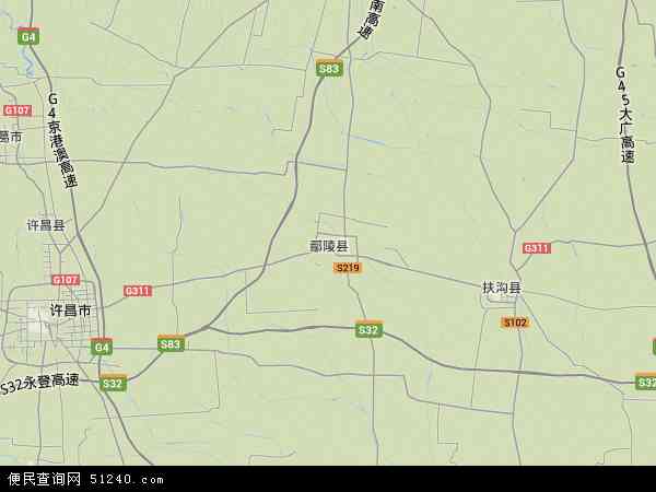 鄢陵县地形图 - 鄢陵县地形图高清版 - 2024年鄢陵县地形图