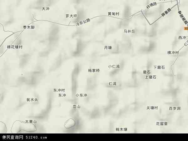 杨家桥地形图 - 杨家桥地形图高清版 - 2024年杨家桥地形图