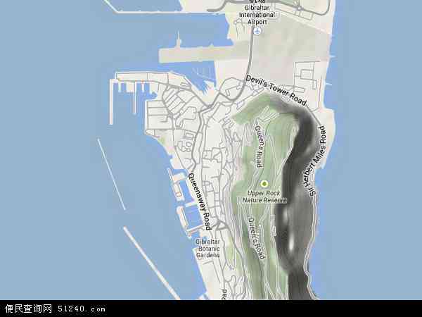直布罗陀地形图 - 直布罗陀地形图高清版 - 2022年直布罗陀地形图