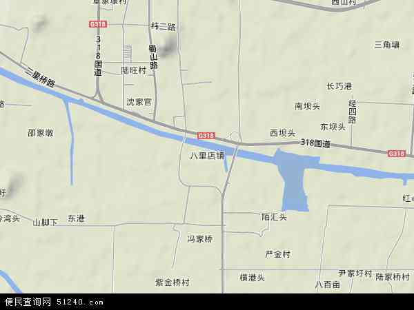 八里店镇地形图 - 八里店镇地形图高清版 - 2024年八里店镇地形图