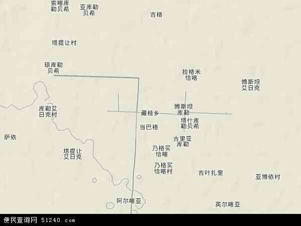 藏桂乡地形图 - 藏桂乡地形图高清版 - 2024年藏桂乡地形图