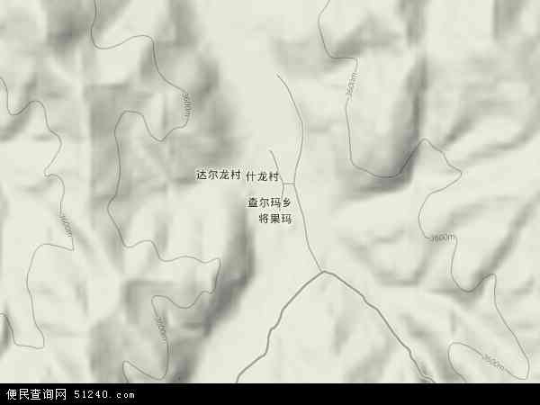 查尔玛乡地形图 - 查尔玛乡地形图高清版 - 2024年查尔玛乡地形图