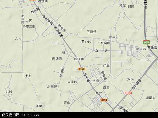 陈江地形图 - 陈江地形图高清版 - 2024年陈江地形图