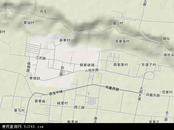 蔡家坡镇地形图 - 蔡家坡镇地形图高清版 - 2024年蔡家坡镇地形图