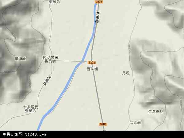 昌珠镇地形图 - 昌珠镇地形图高清版 - 2024年昌珠镇地形图