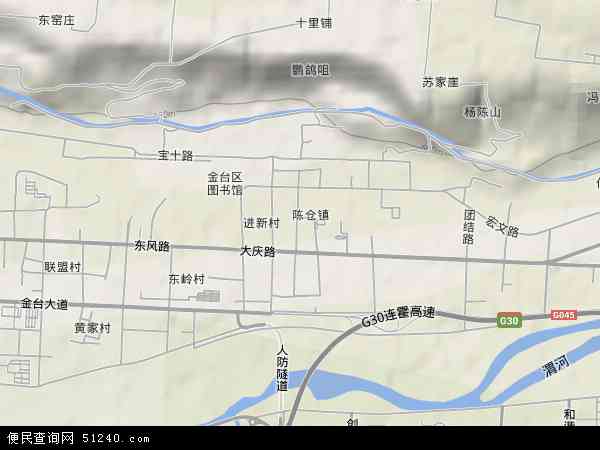 陈仓区分乡镇地图图片