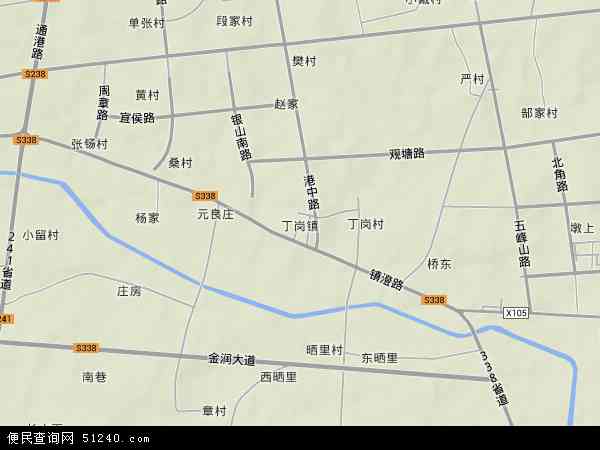 丁岗镇地形图 - 丁岗镇地形图高清版 - 2024年丁岗镇地形图