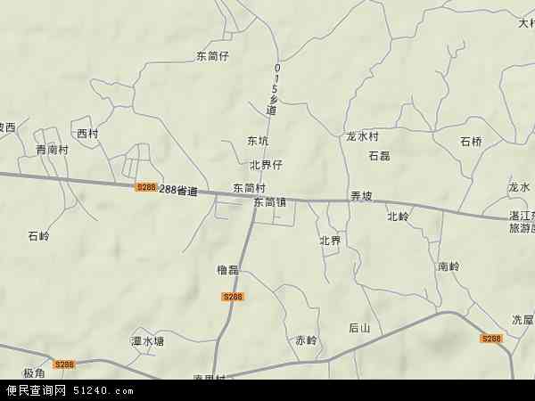 东简镇地形图 - 东简镇地形图高清版 - 2024年东简镇地形图