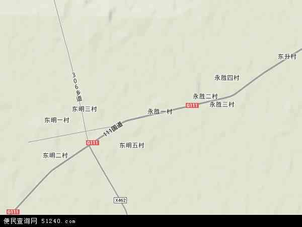 东明镇地形地图