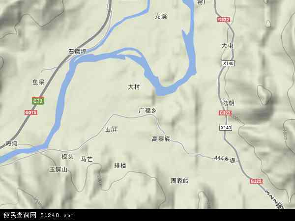 广福乡地形图 - 广福乡地形图高清版 - 2024年广福乡地形图