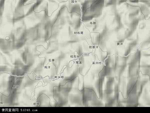 桂阳乡地形图 - 桂阳乡地形图高清版 - 2024年桂阳乡地形图