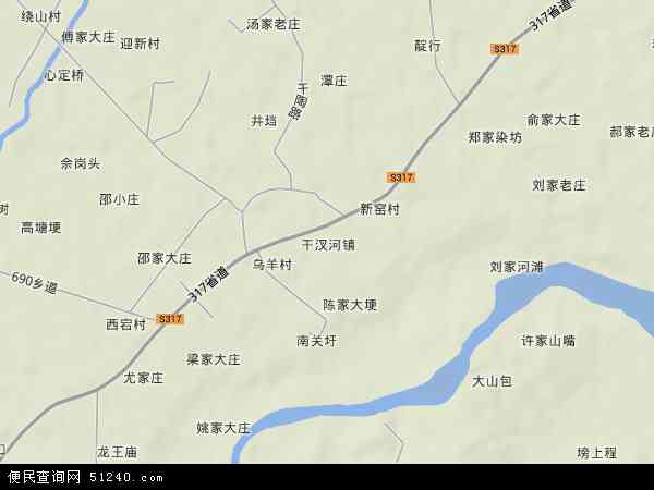 干汊河镇地形图 - 干汊河镇地形图高清版 - 2024年干汊河镇地形图