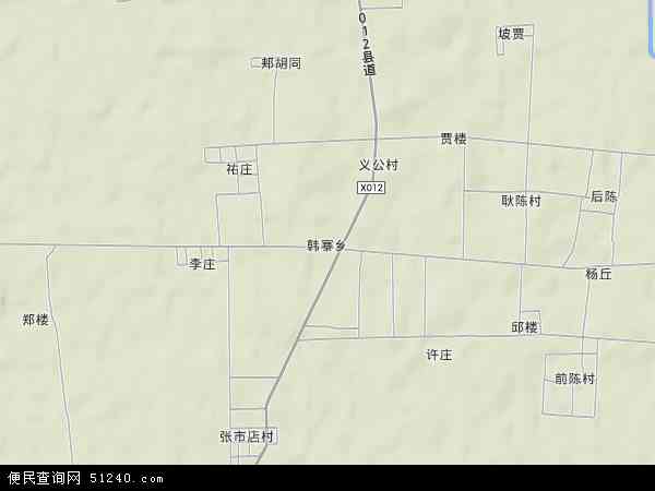 韩寨乡地形图 - 韩寨乡地形图高清版 - 2024年韩寨乡地形图