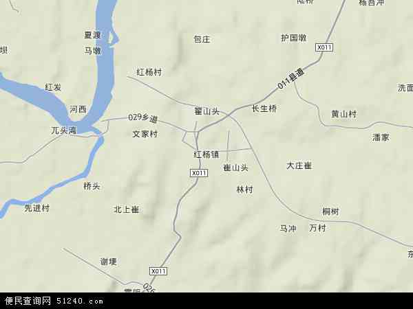 红杨镇地形图 - 红杨镇地形图高清版 - 2024年红杨镇地形图