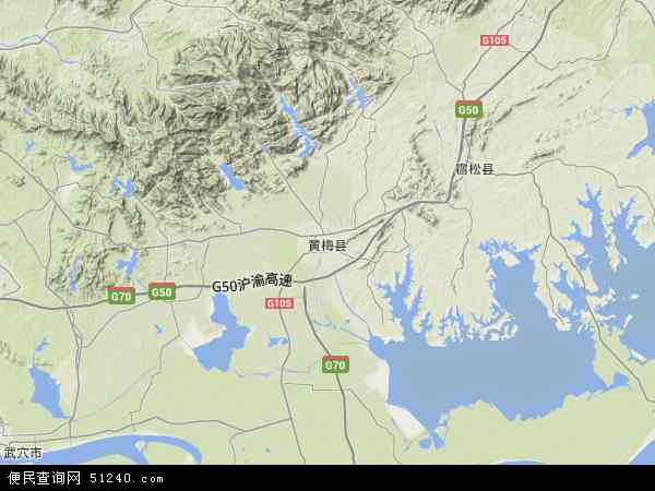 黄梅县地形图 - 黄梅县地形图高清版 - 2024年黄梅县地形图
