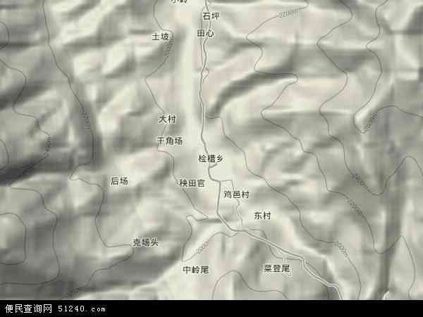 检槽乡地形图 - 检槽乡地形图高清版 - 2024年检槽乡地形图