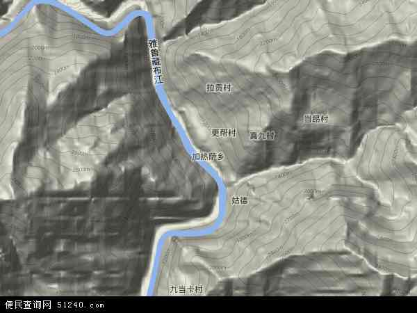 加热萨乡地形图 - 加热萨乡地形图高清版 - 2024年加热萨乡地形图