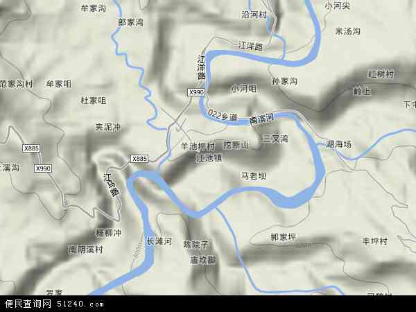 江池镇地形图 - 江池镇地形图高清版 - 2024年江池镇地形图