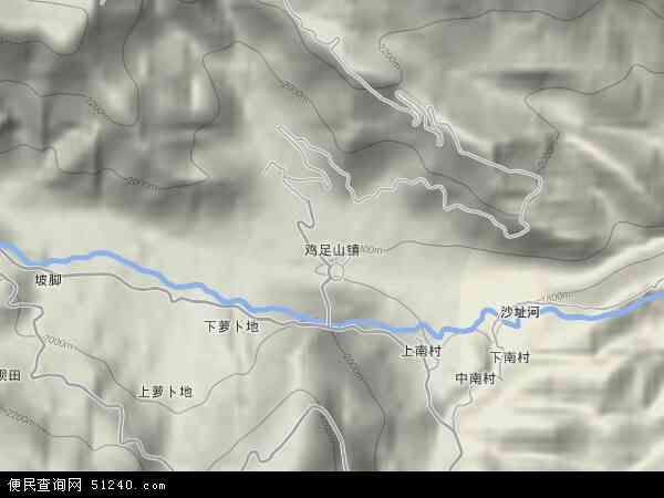 鸡足山镇地形图 - 鸡足山镇地形图高清版 - 2024年鸡足山镇地形图