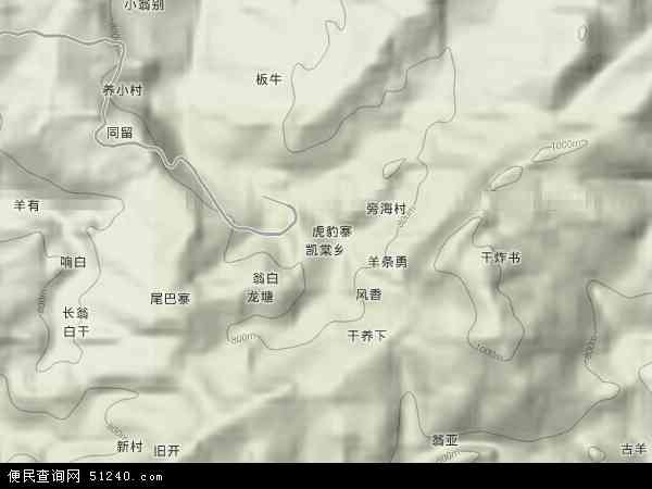 凯棠乡地形图 - 凯棠乡地形图高清版 - 2024年凯棠乡地形图