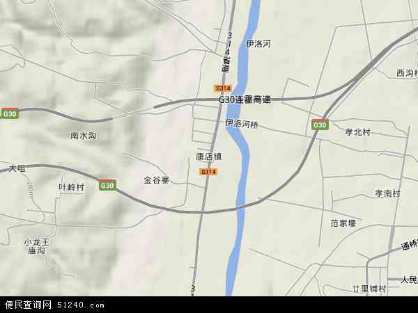 康店镇地形图 - 康店镇地形图高清版 - 2024年康店镇地形图