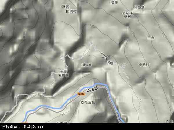 柳洪乡地图 