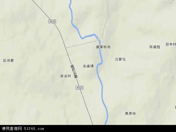 龙庙镇地形地图