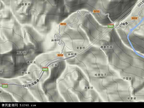 麻柳镇地形图 - 麻柳镇地形图高清版 - 2024年麻柳镇地形图