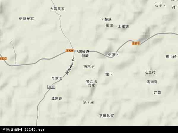 南京乡地形图 - 南京乡地形图高清版 - 2024年南京乡地形图