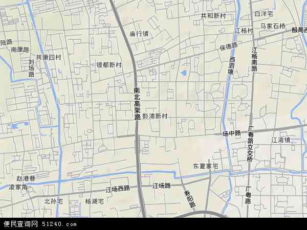 彭浦新村地形图 - 彭浦新村地形图高清版 - 2024年彭浦新村地形图