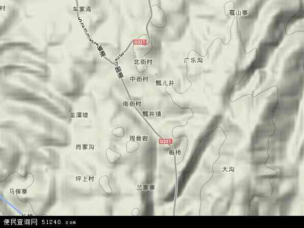 瓢井镇地形图 - 瓢井镇地形图高清版 - 2024年瓢井镇地形图
