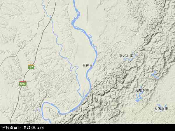 青神县地形图 - 青神县地形图高清版 - 2024年青神县地形图