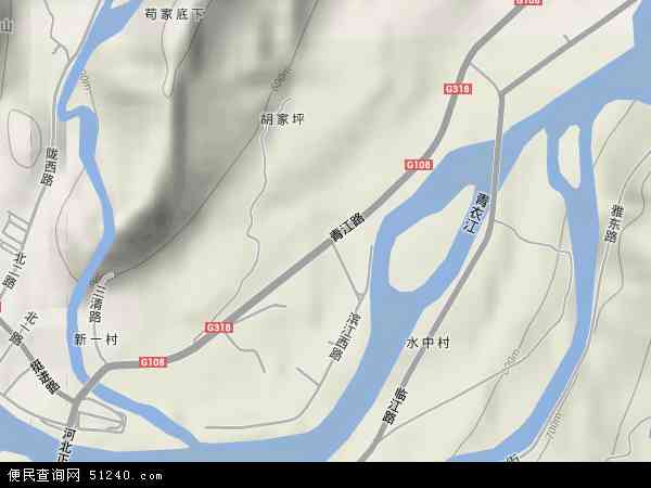 青江地形图 - 青江地形图高清版 - 2024年青江地形图