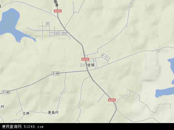 三门坡镇地形图 - 三门坡镇地形图高清版 - 2024年三门坡镇地形图