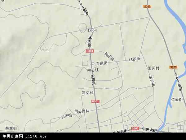 尚志镇地形图 - 尚志镇地形图高清版 - 2024年尚志镇地形图