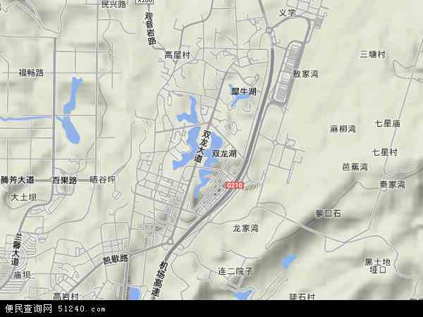 双龙湖地形图 - 双龙湖地形图高清版 - 2024年双龙湖地形图
