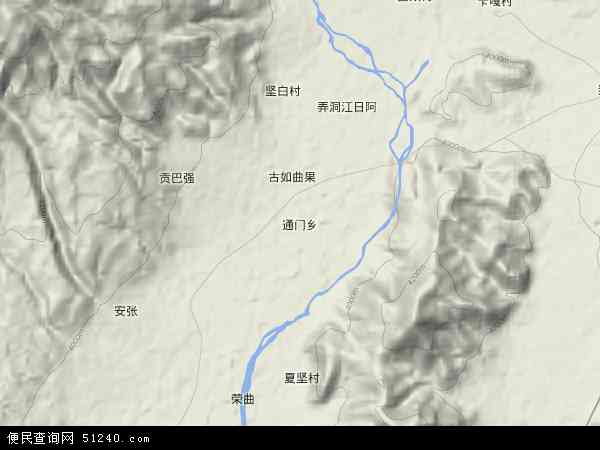 通门乡地形图 - 通门乡地形图高清版 - 2026年通门乡地形图