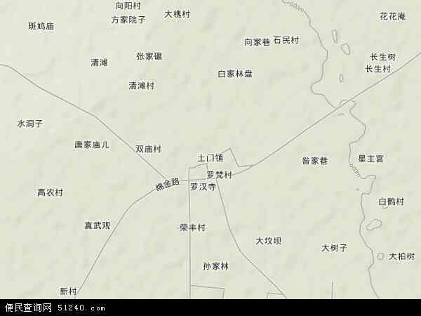 土门镇地形图 - 土门镇地形图高清版 - 2024年土门镇地形图