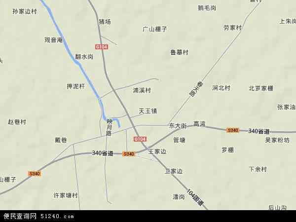 天王镇地形图 - 天王镇地形图高清版 - 2024年天王镇地形图