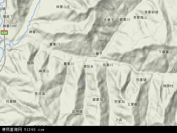 渭阳乡地形图 - 渭阳乡地形图高清版 - 2024年渭阳乡地形图