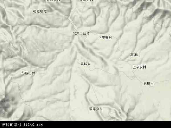 吴城乡地形图 - 吴城乡地形图高清版 - 2024年吴城乡地形图