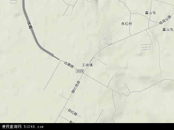 王岗镇地形图 - 王岗镇地形图高清版 - 2024年王岗镇地形图
