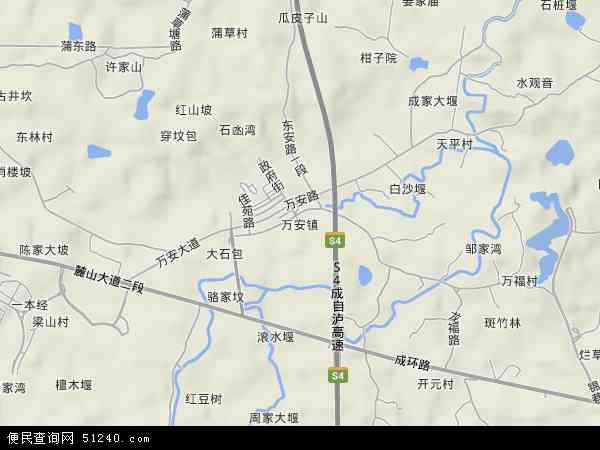 中国 四川省 成都市 双流县 万安镇本站收录有:2021万安镇卫星地图