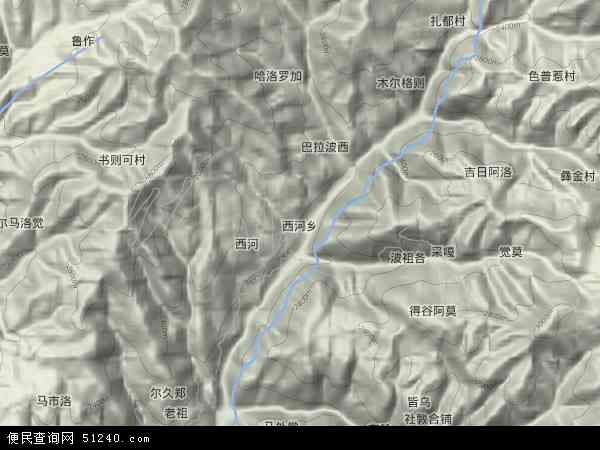 西河乡地形图 - 西河乡地形图高清版 - 2024年西河乡地形图