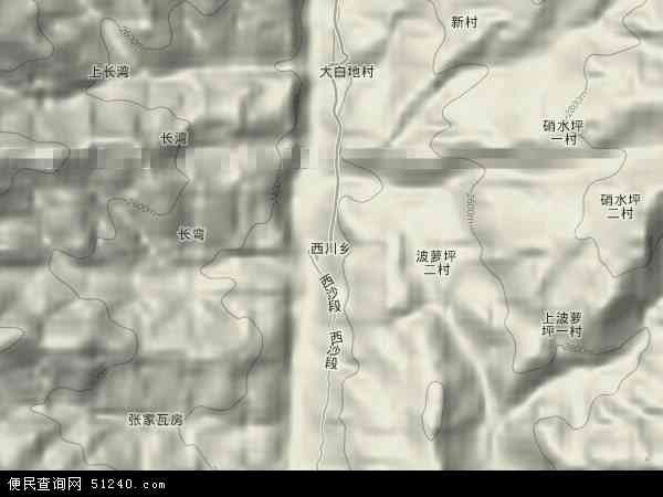 西川乡地形图 - 西川乡地形图高清版 - 2024年西川乡地形图