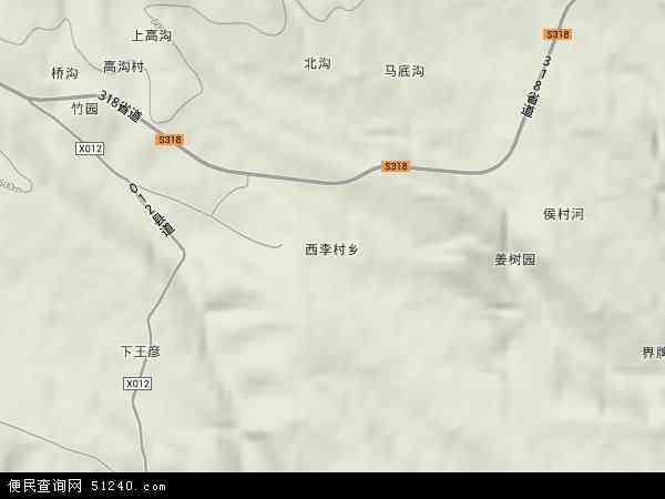 西李村乡地形图 - 西李村乡地形图高清版 - 2024年西李村乡地形图
