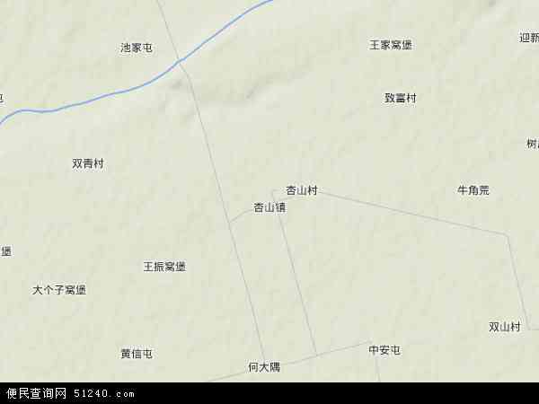 杏山镇地形图 - 杏山镇地形图高清版 - 2024年杏山镇地形图