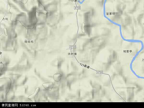 许村镇地形图 - 许村镇地形图高清版 - 2024年许村镇地形图