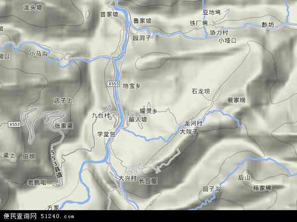 耀灵乡地形图 - 耀灵乡地形图高清版 - 2024年耀灵乡地形图