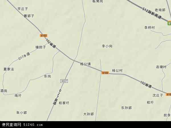 杨公镇地形图 - 杨公镇地形图高清版 - 2024年杨公镇地形图